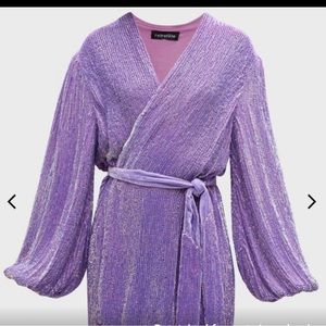 Retrofete Gabrielle Sequined Wrap Dress